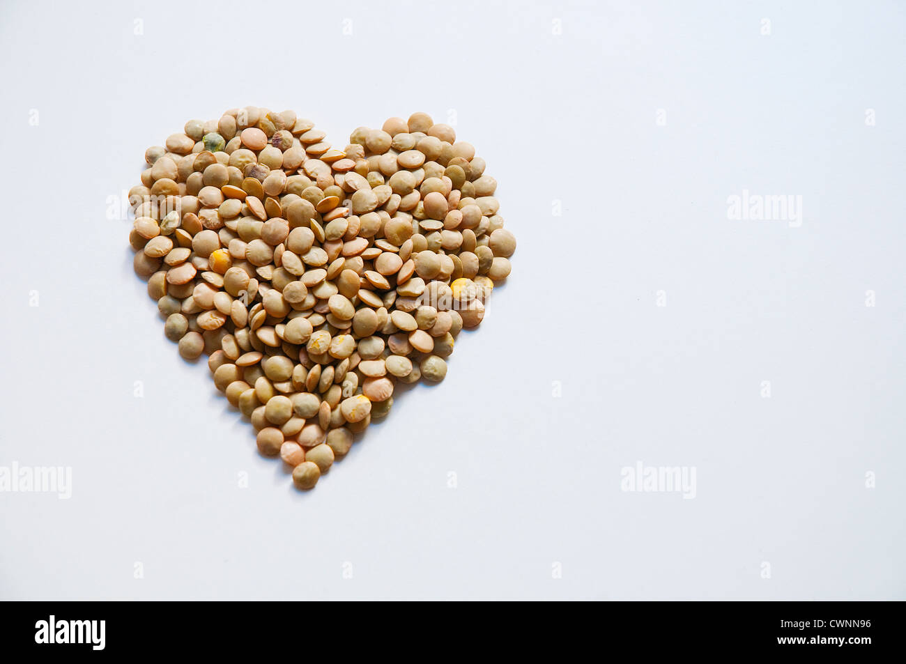 Concept: lentils, good for heart health Stock Photo - Alamy