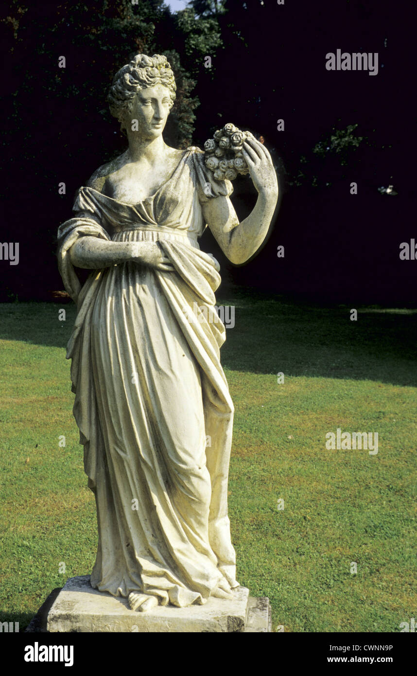 The statue of Goddess Flora at the spa in Piestany, Slovakia. Stock Photo