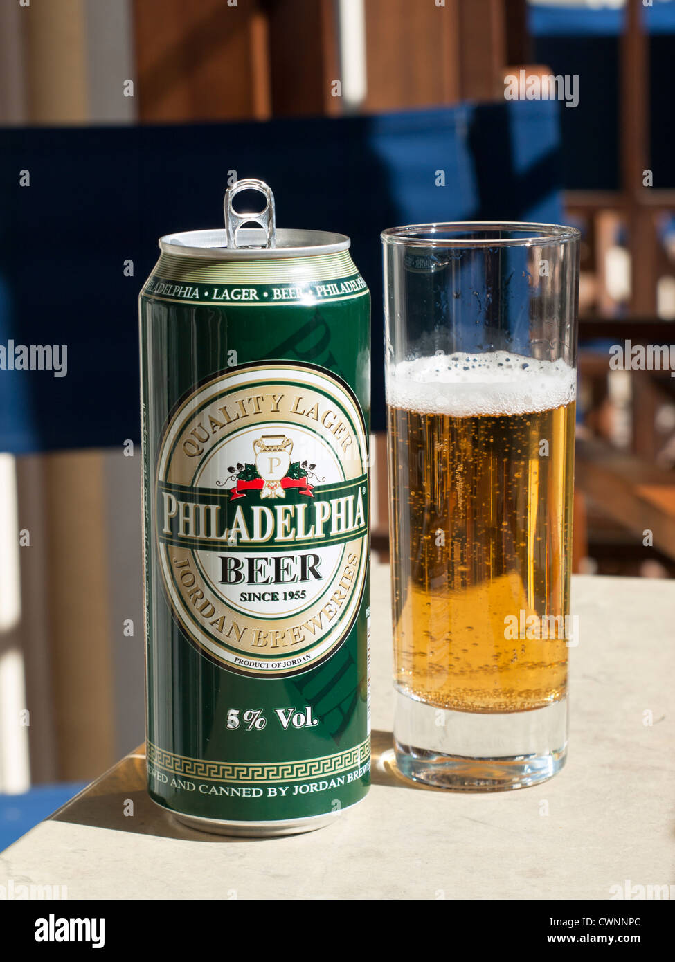 Jordanian beer named Philadelphia after the old name of the capital which  is now Amman Stock Photo - Alamy