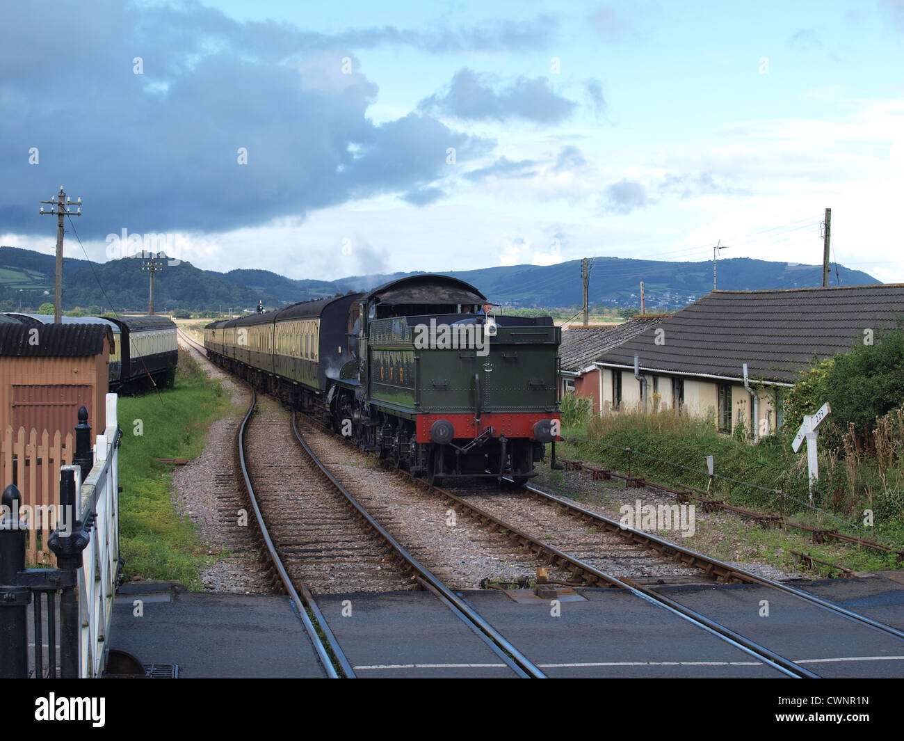 approaching Blue Anchor Station. West Somerset Steam Railway Stock Photo Alamy approaching Blue Anchor Station. West Somerset Steam Railway Stock Photo Alamy