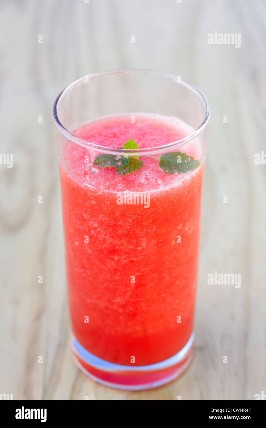 Glass of watermelon juice with great colors and amazing light Stock ...