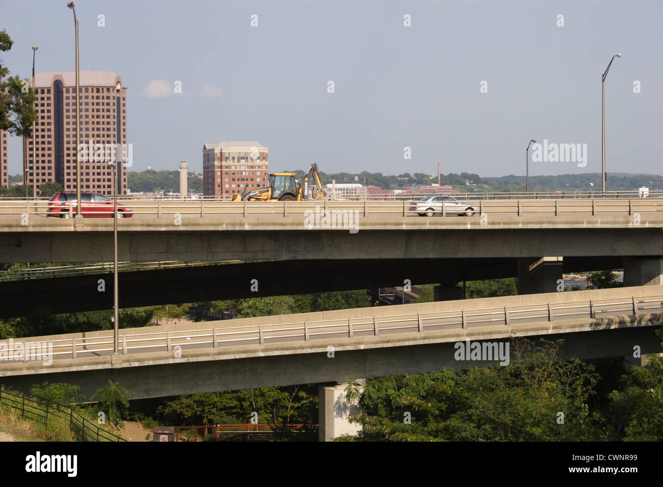 Highway overpass in Richmond, Virginia Stock Photo
