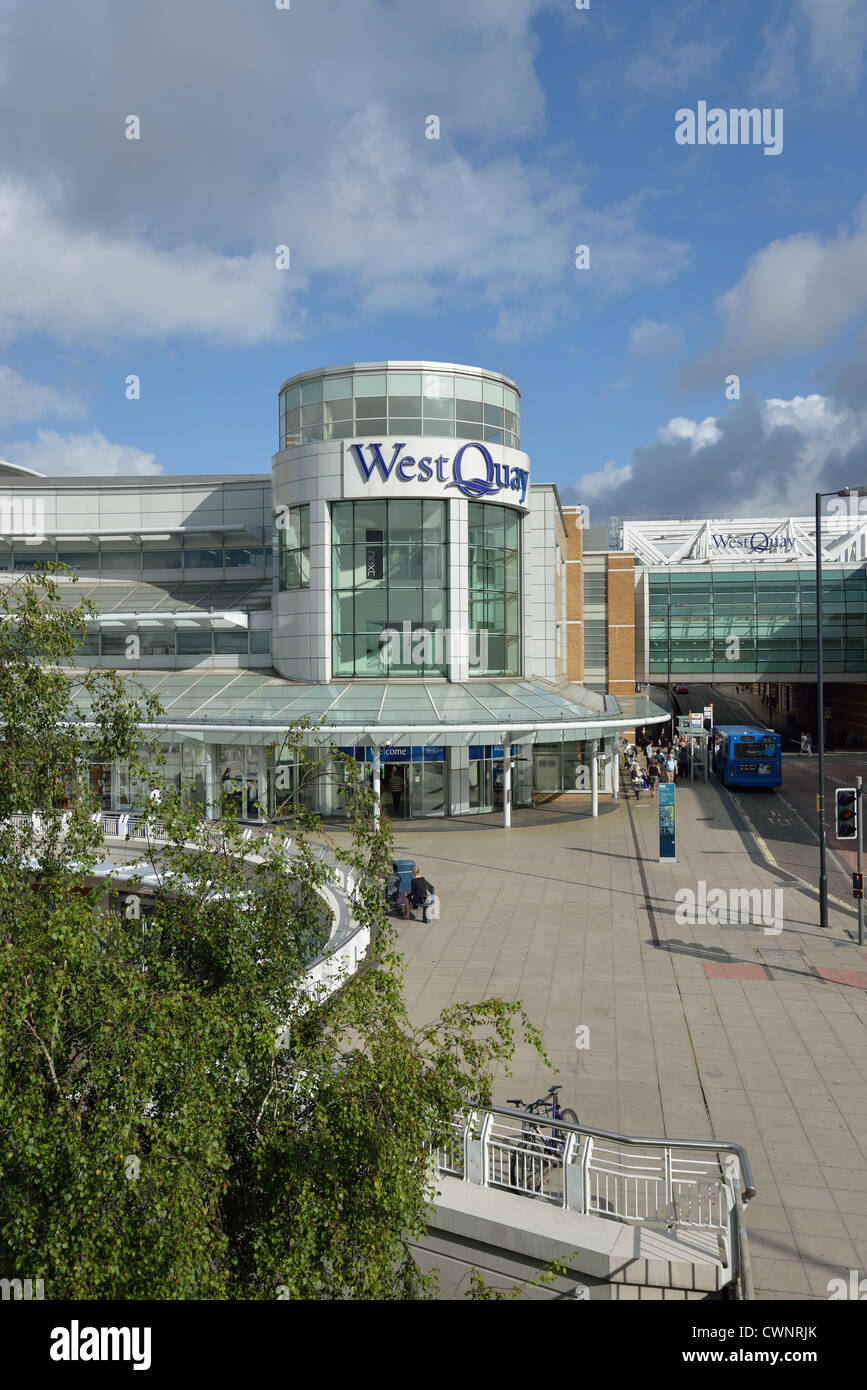 The Arundel Circus entrance to WestQuay shopping centre, Southampton, Hampshire, England, United Kingdom Stock Photo