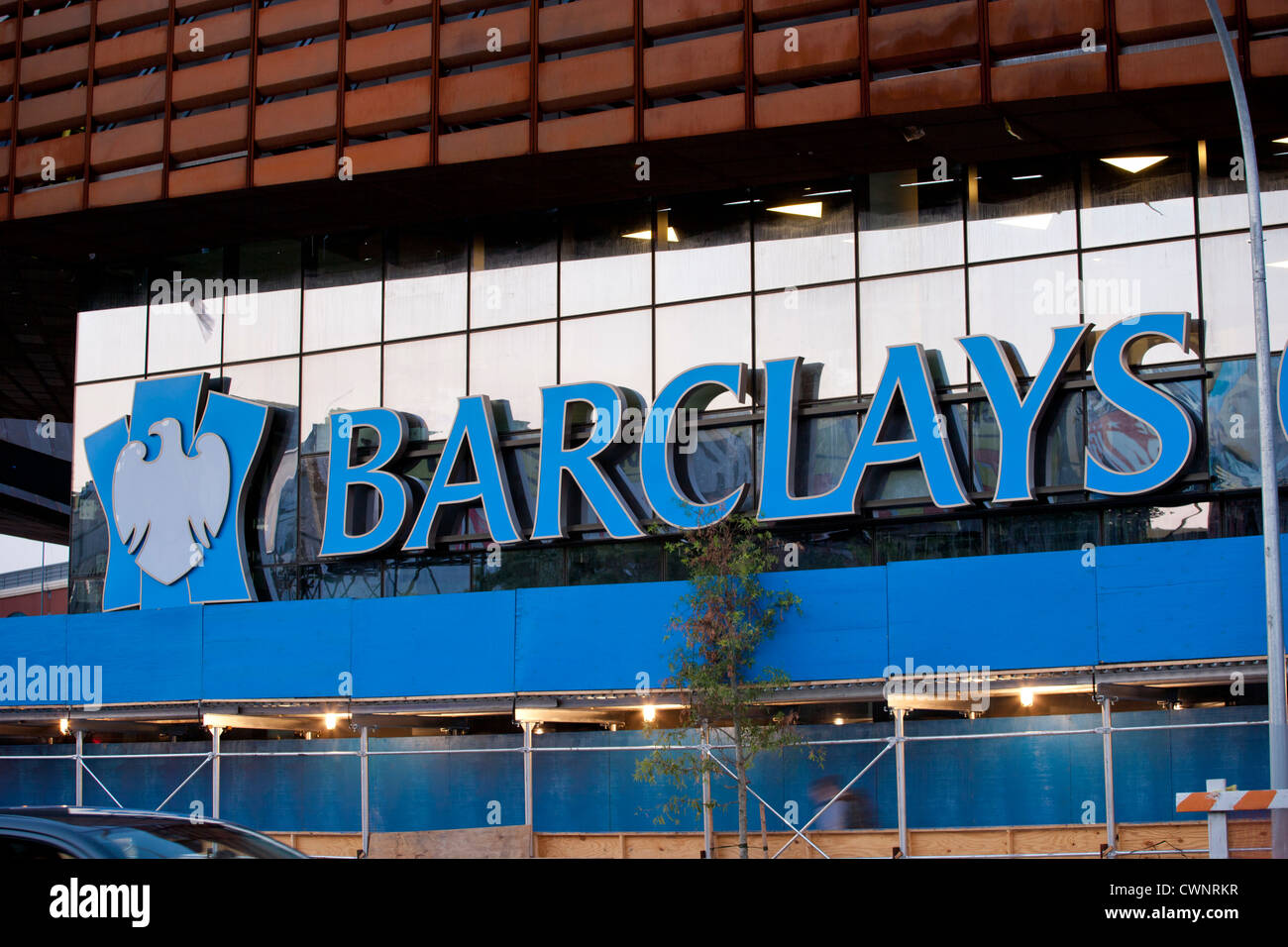 The Barclays Center home of the Brooklyn Nets Sports Arena and Concert Hall, Brooklyn, NY, USA Stock Photo