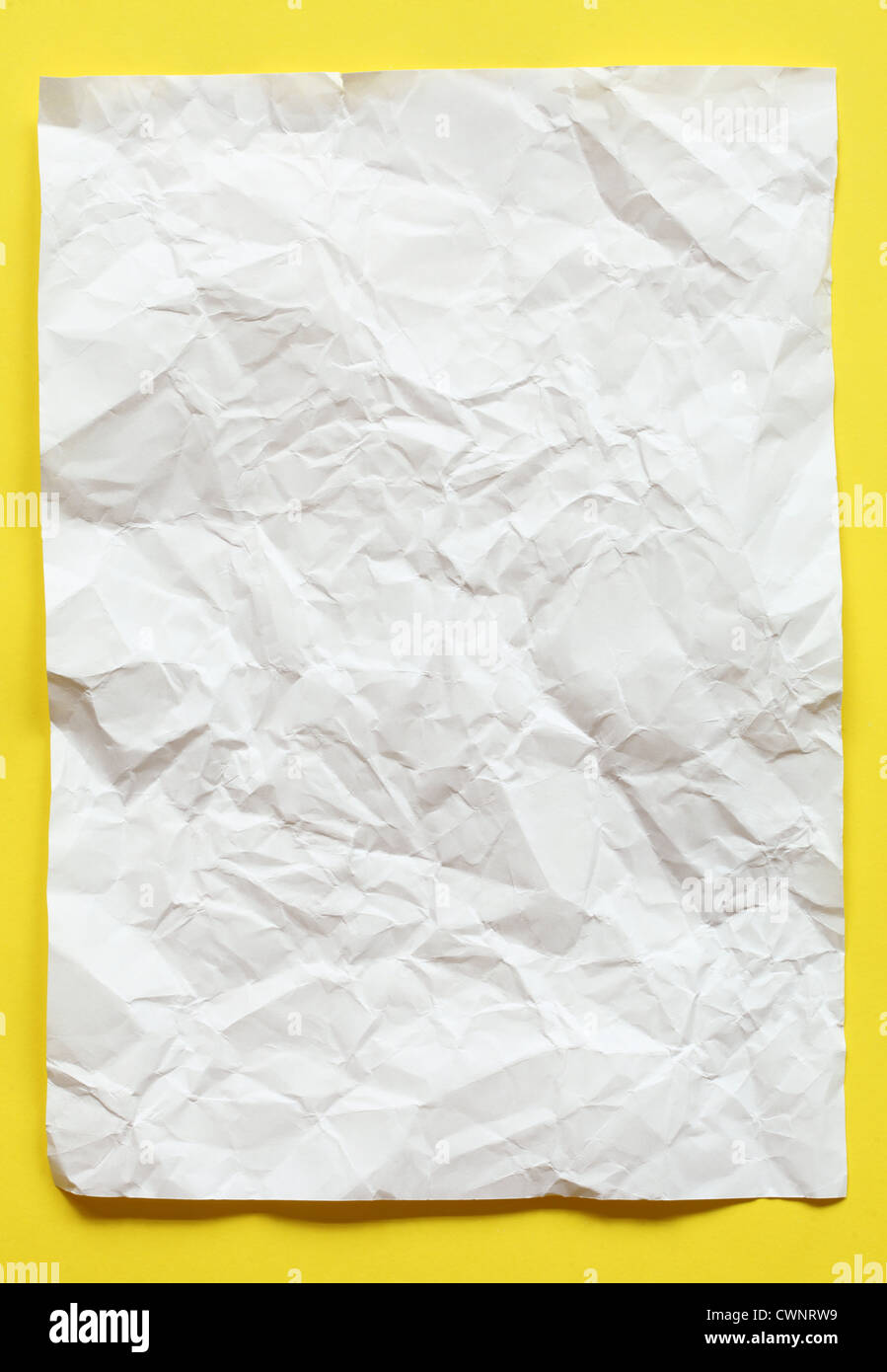 crimp White Paper texture sheet background yellow Stock Photo Alamy