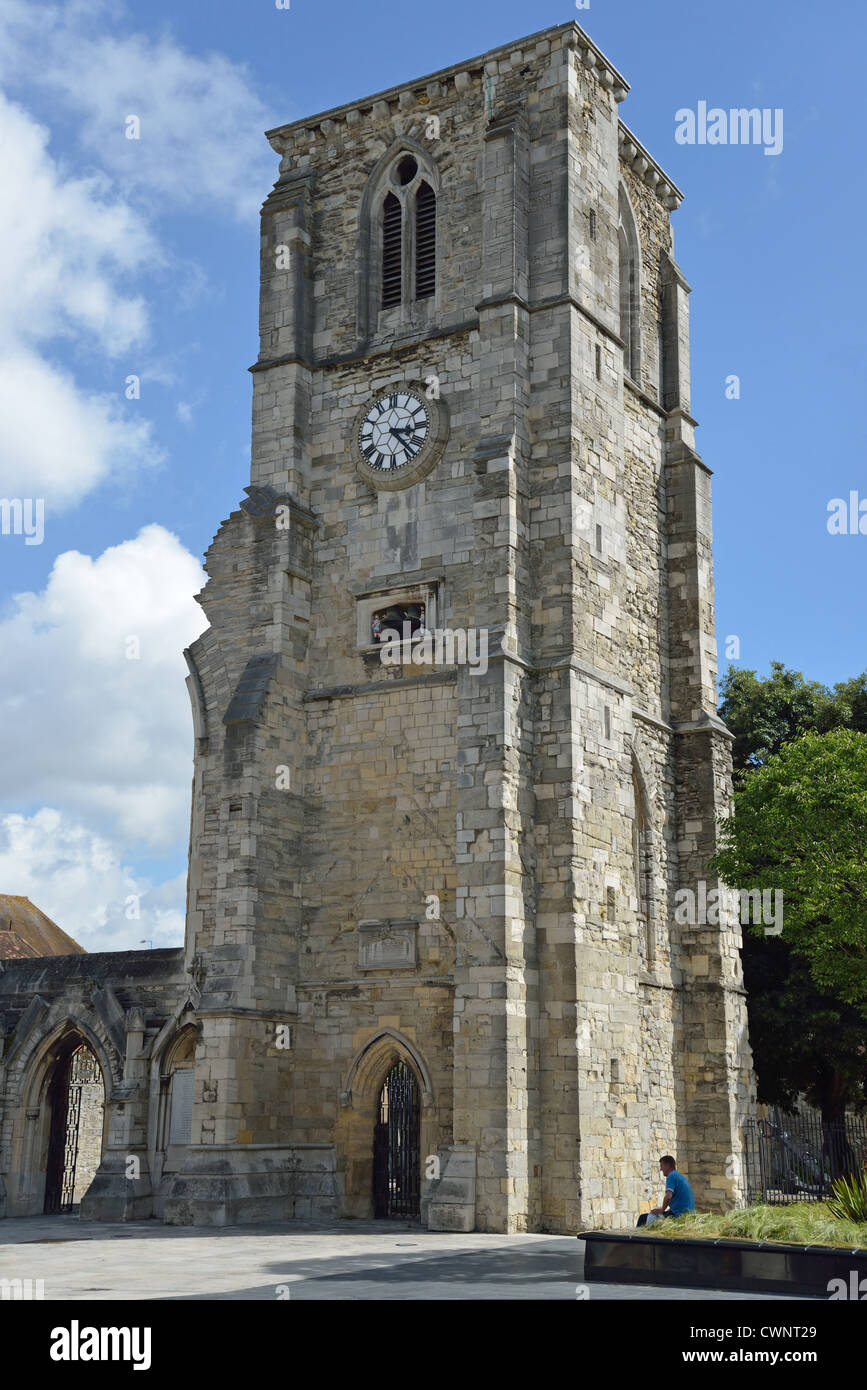 The ruins of Holy Rood Church, High Street, Southampton, Hampshire, England, United Kingdom Stock Photo