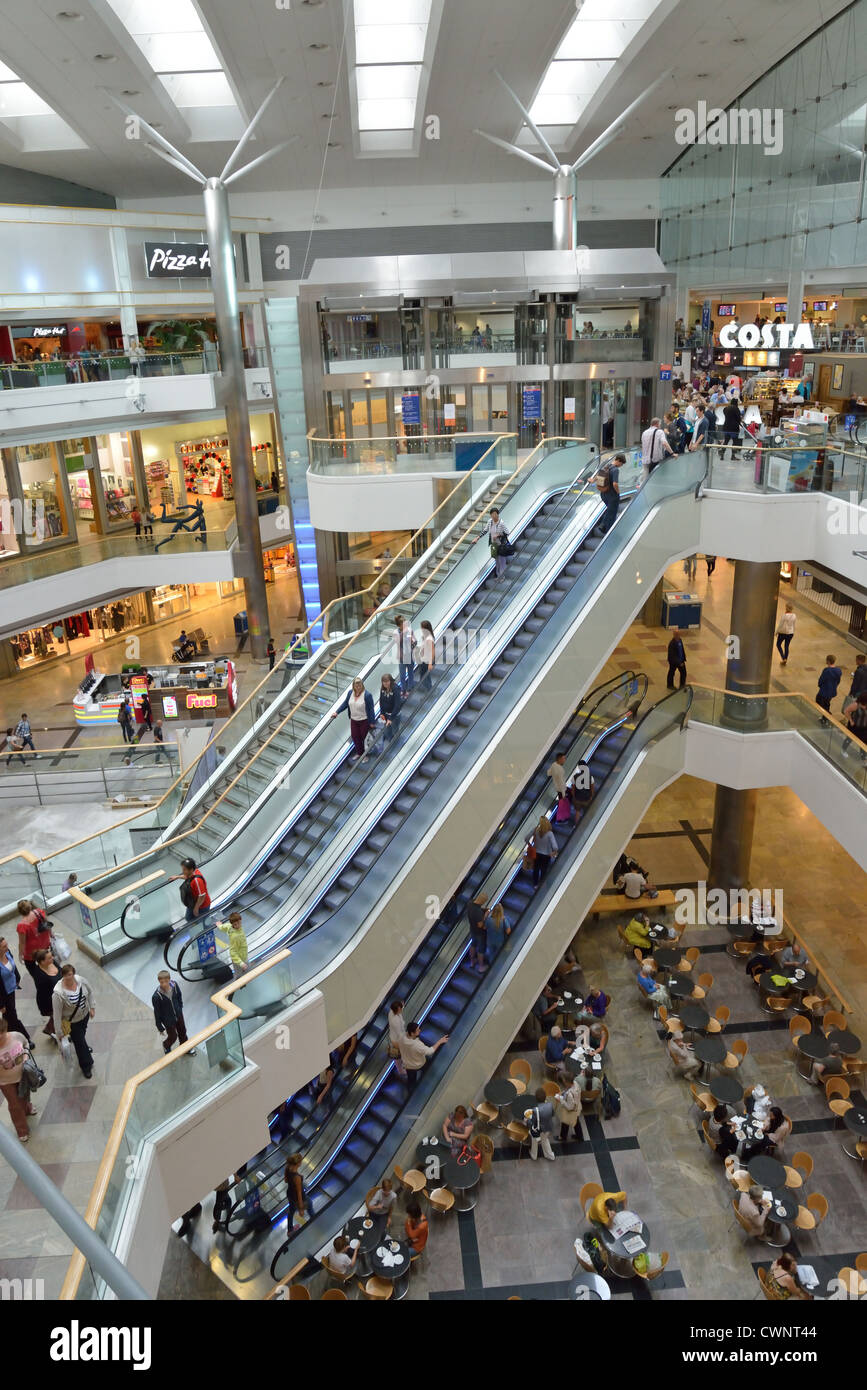 Interior atrium of WestQuay Shopping Centre, Southampton, Hampshire ...