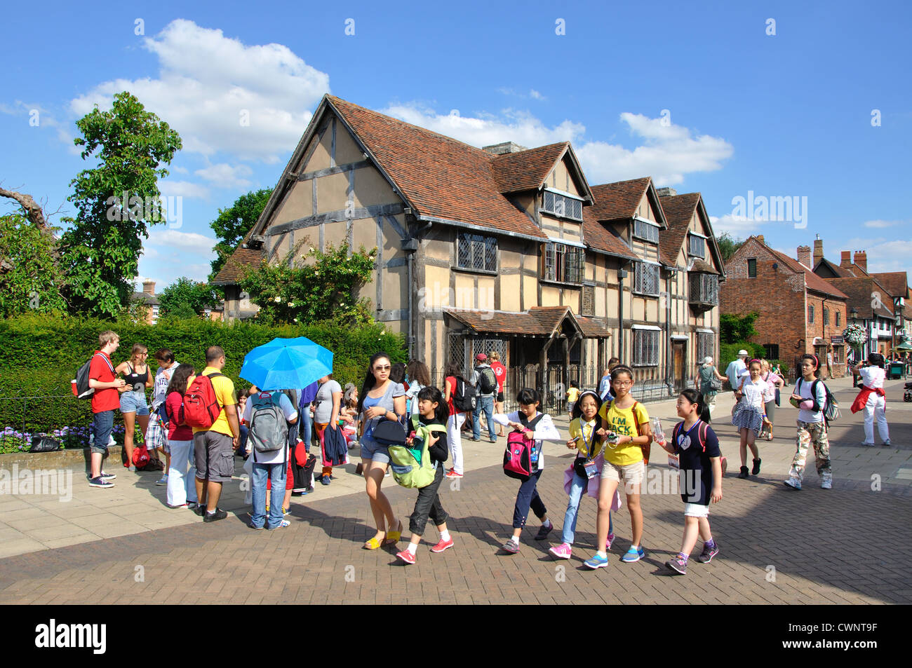Shakespeares birthplace, Henley Street, Stratford upon Avon, Warwickshire, England, UK Stock Photo