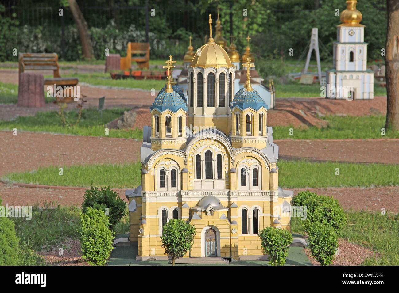 Ukraine. Kiev. Museum of Miniatures. St. Vladimir's Church Stock Photo