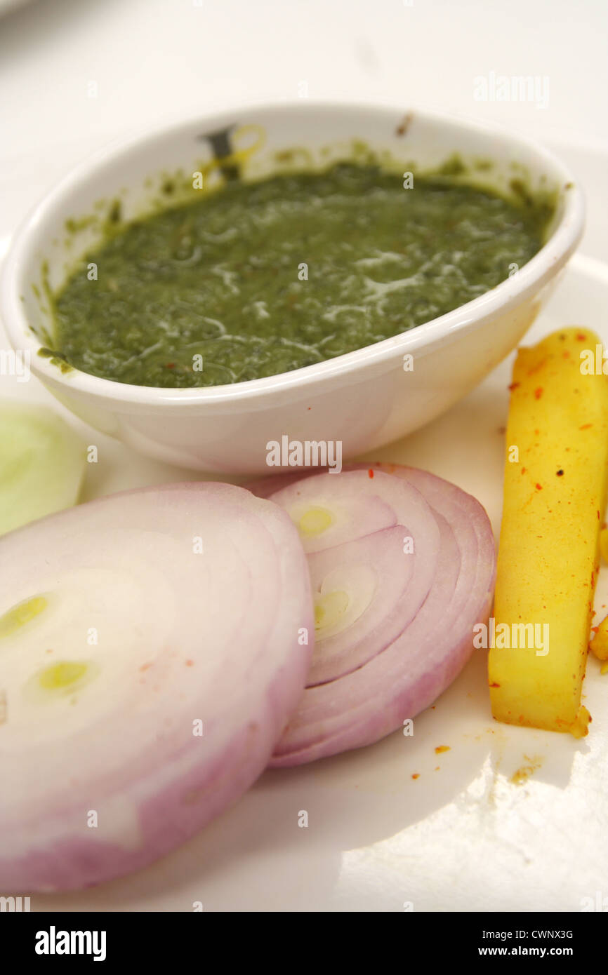 Indian style side dish Stock Photo - Alamy