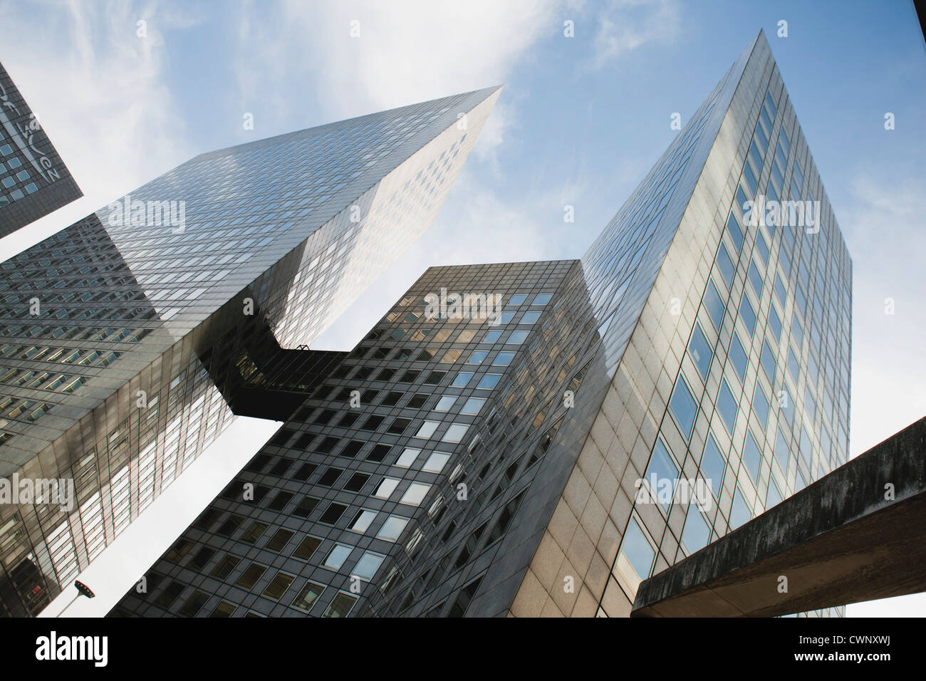 Facade of skyscrapers, low angle view Stock Photo - Alamy