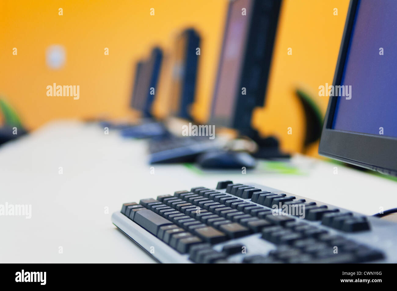 Close-up of computer keyboard Stock Photo