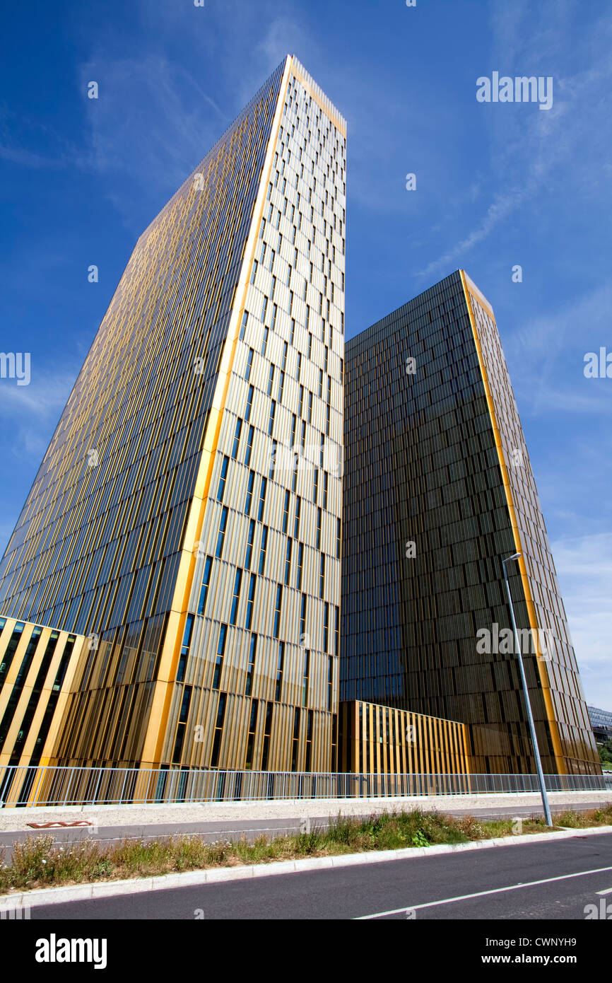 Office towers, European Court of Justice, Kirchberg Plateau, European District, Luxembourg City, Europe Stock Photo
