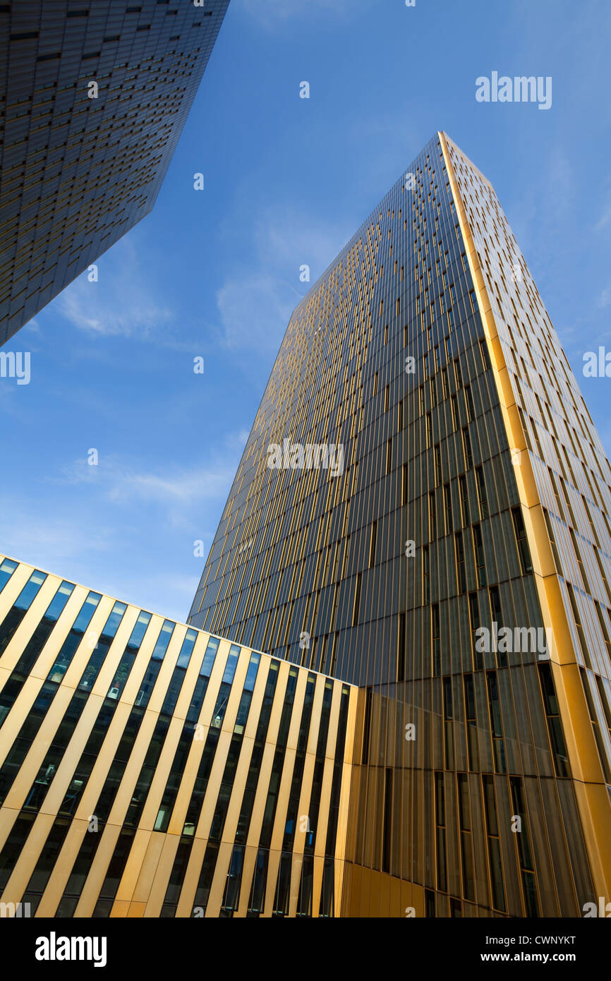 Office towers, European Court of Justice, Kirchberg Plateau, European District, Luxembourg City, Europe Stock Photo