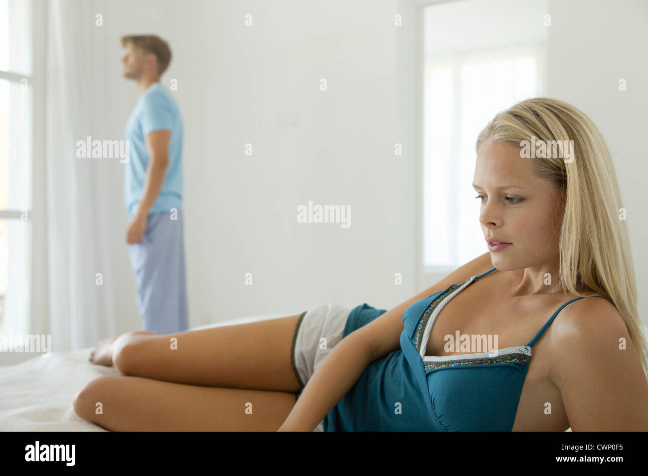Couple experiencing relationship difficulties Stock Photo