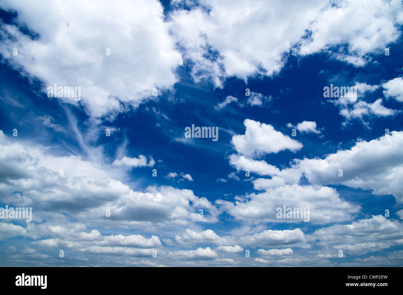 blue sky with clouds closeup Stock Photo - Alamy