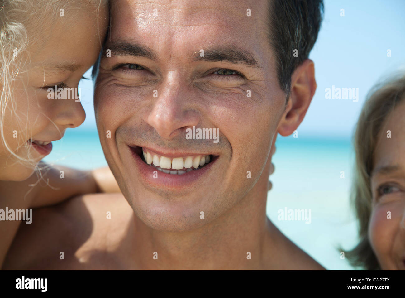 Father and young daughter, portrait Stock Photo
