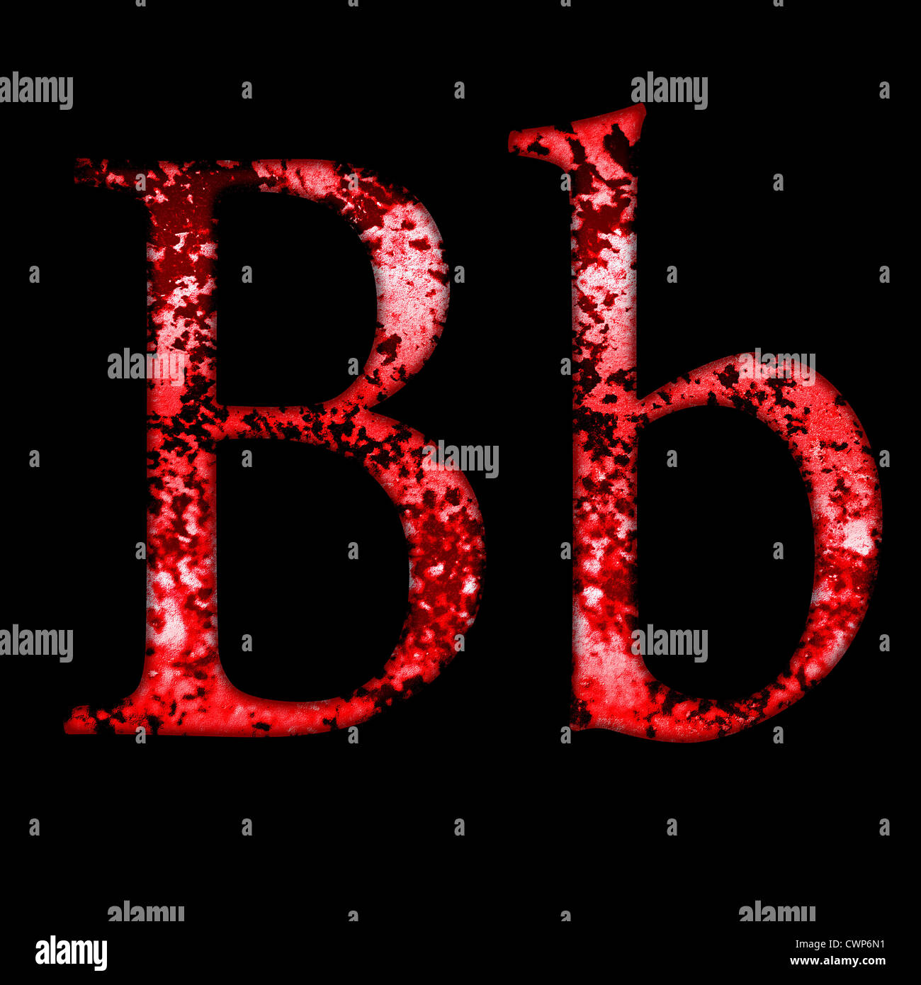 Grunge Font Letter B Stock Photo - Alamy