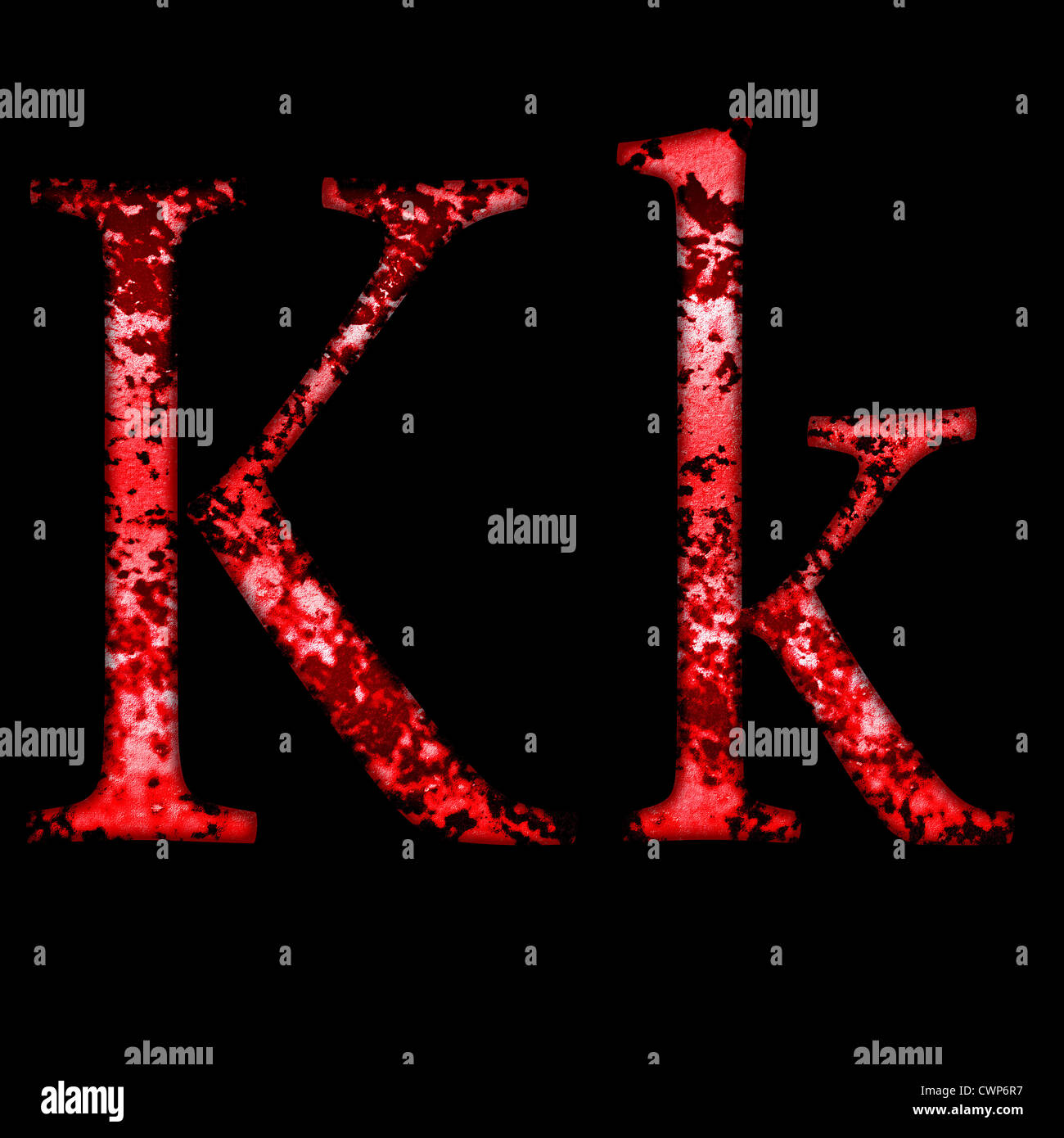 grunge font letter k on a black background Stock Photo Alamy
