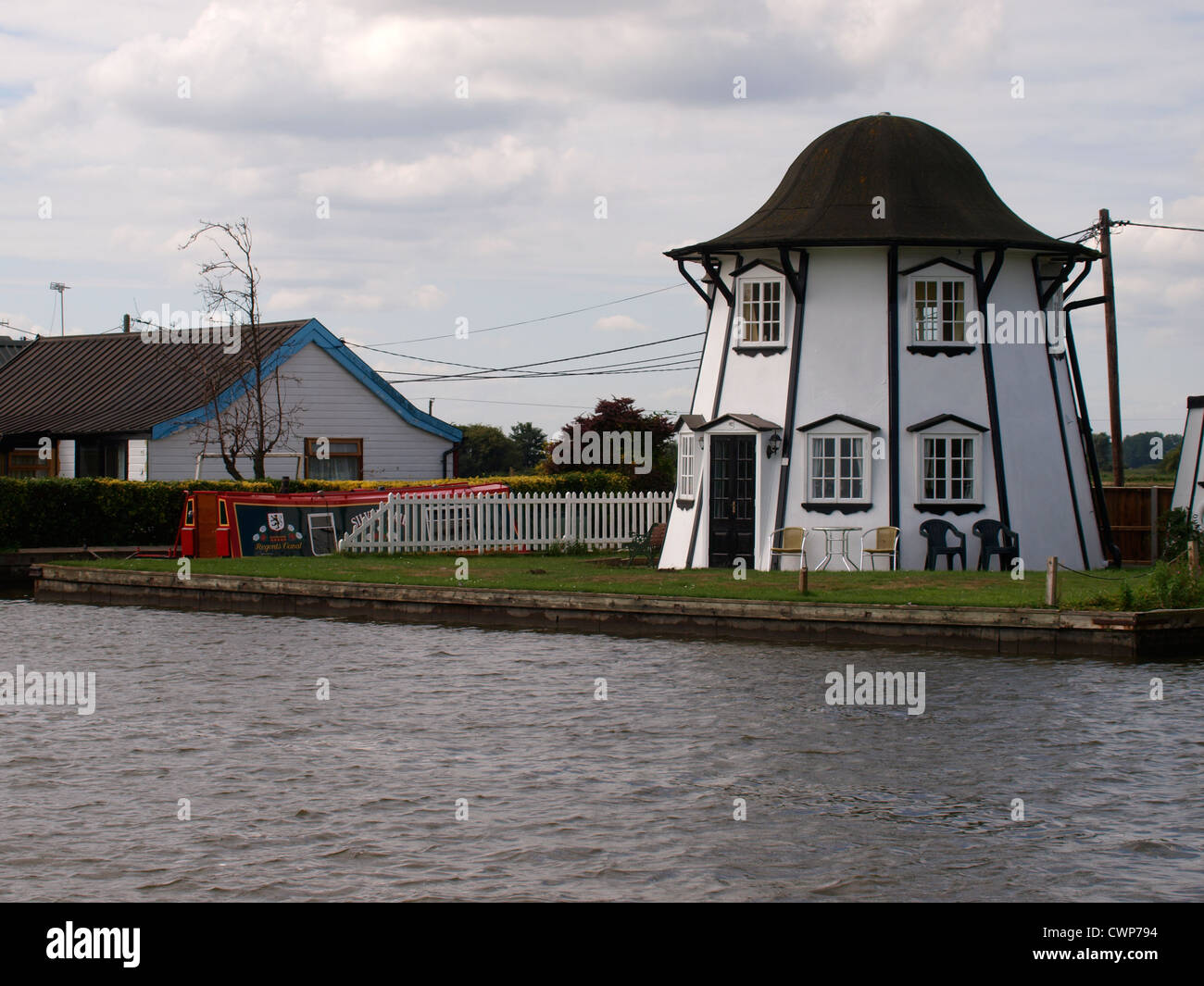 Unusual waterside property, Helter Skelter Dutch Tutch, Norfolk Broads