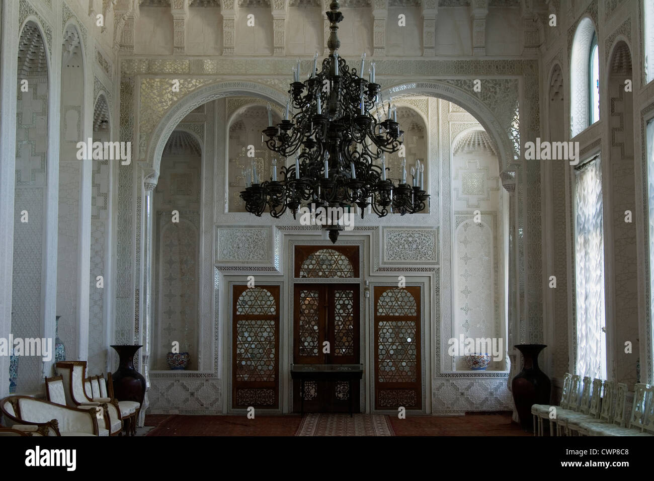 Sitorai Mokhi Khosa (Palace of Moon-like Stars), Summer Palace, Bukhara, Uzbekistan Stock Photo