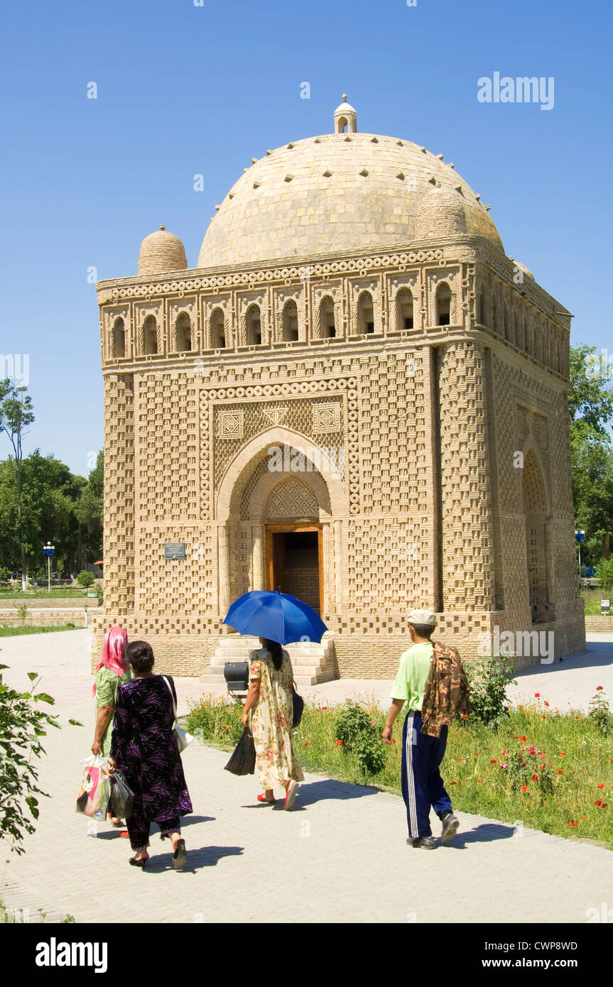 Ismail Samani mausoleum (9th -10th century), Bukhara, Uzbekistan Stock Photo