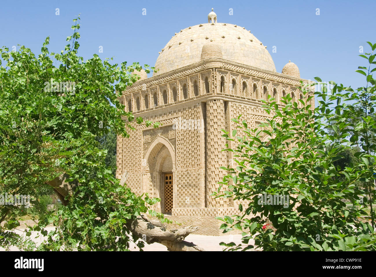 Ismail Samani mausoleum (9th -10th century), Bukhara, Uzbekistan Stock Photo