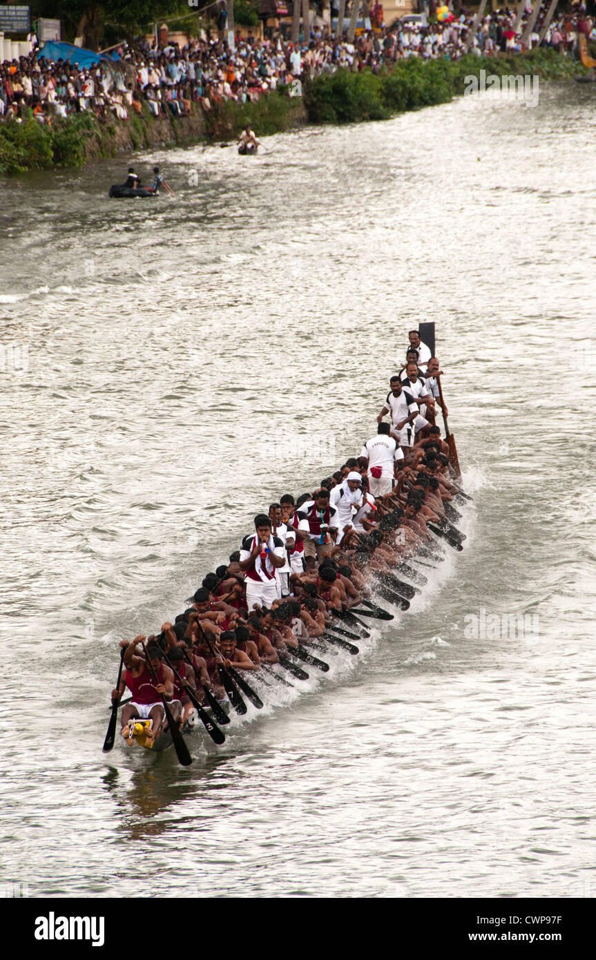 Snake boat race lleppey, Alappuzha, kerala Stock Photo