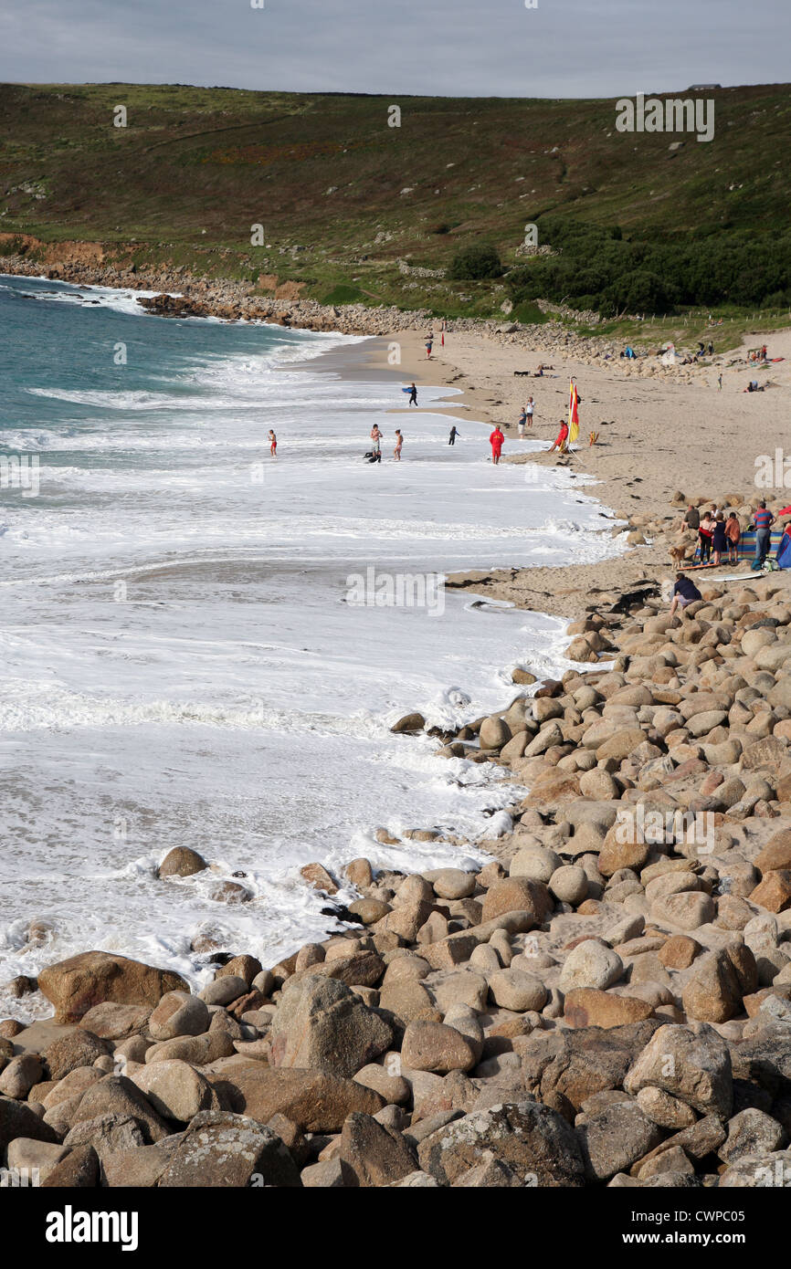 Gwynver beach  Cape-Cornwall Penwith Cornwall England UK GB Stock Photo