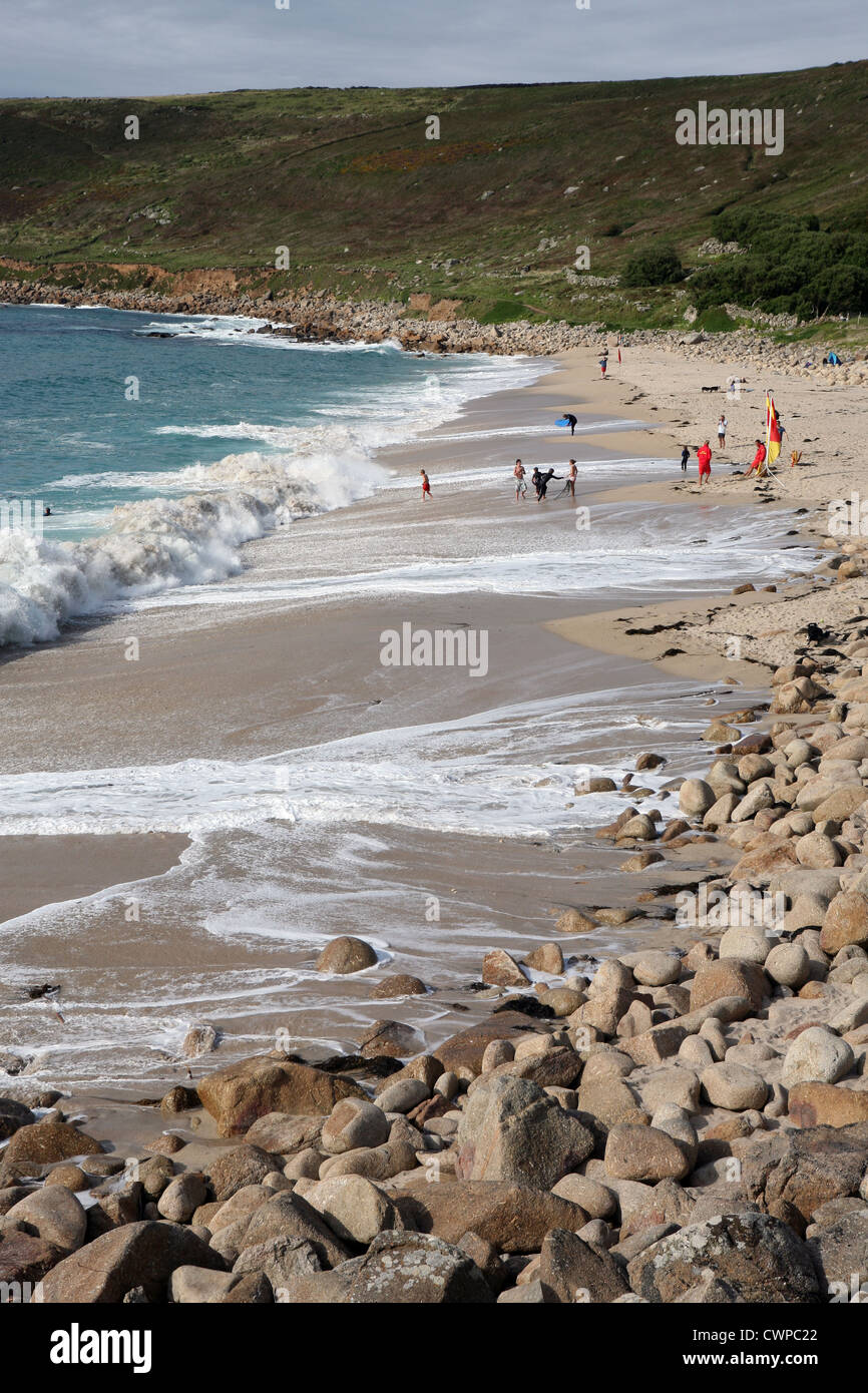 Gwynver beach  Cape-Cornwall Penwith Cornwall England UK GB Stock Photo