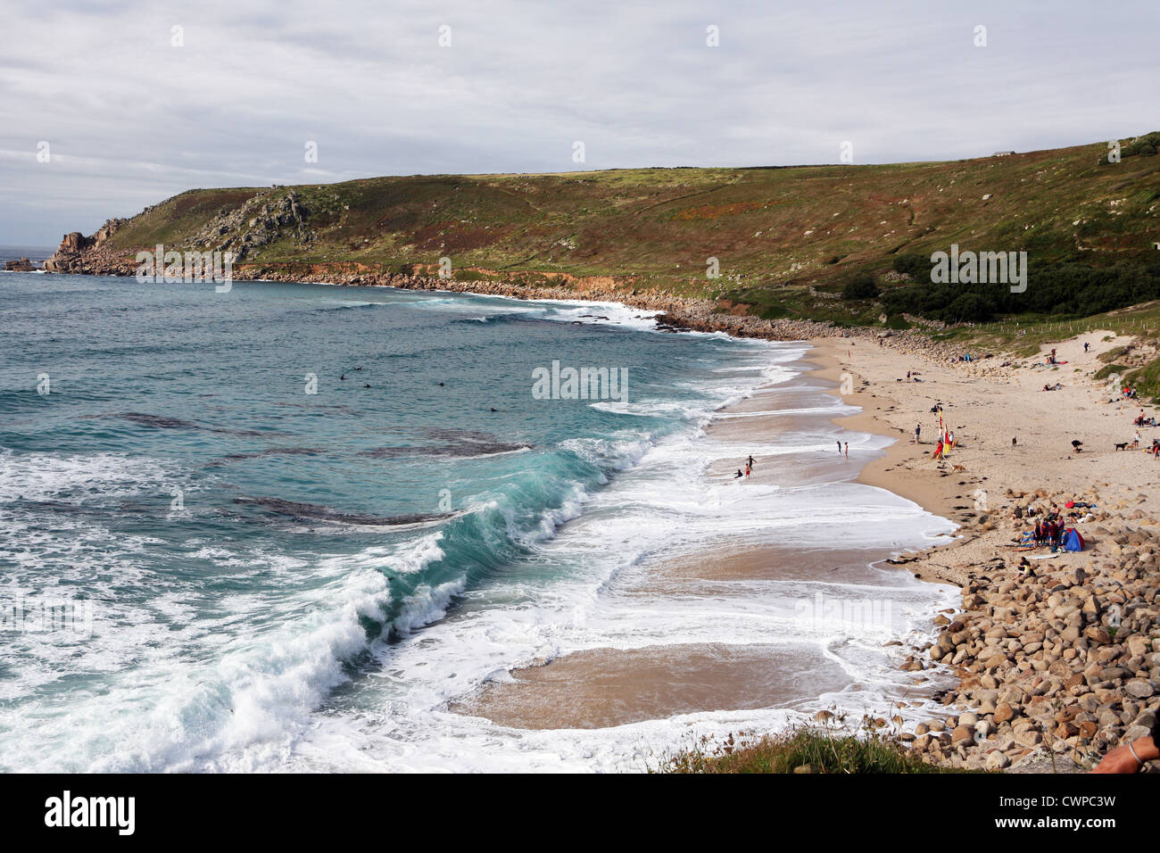 Gwynver beach  Cape-Cornwall Penwith Cornwall England UK GB Stock Photo