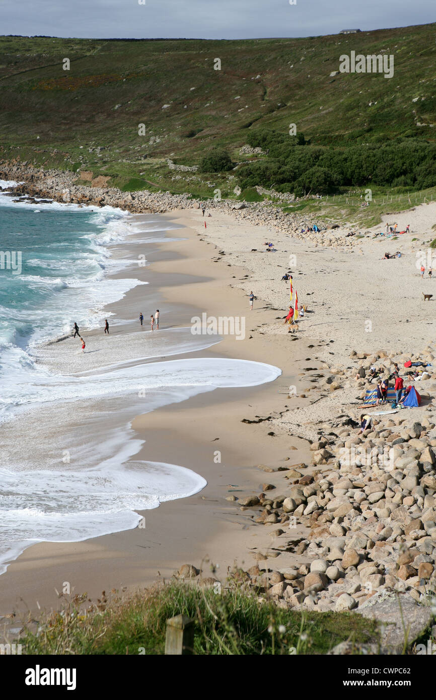 Gwynver beach  Cape-Cornwall Penwith Cornwall England UK GB Stock Photo