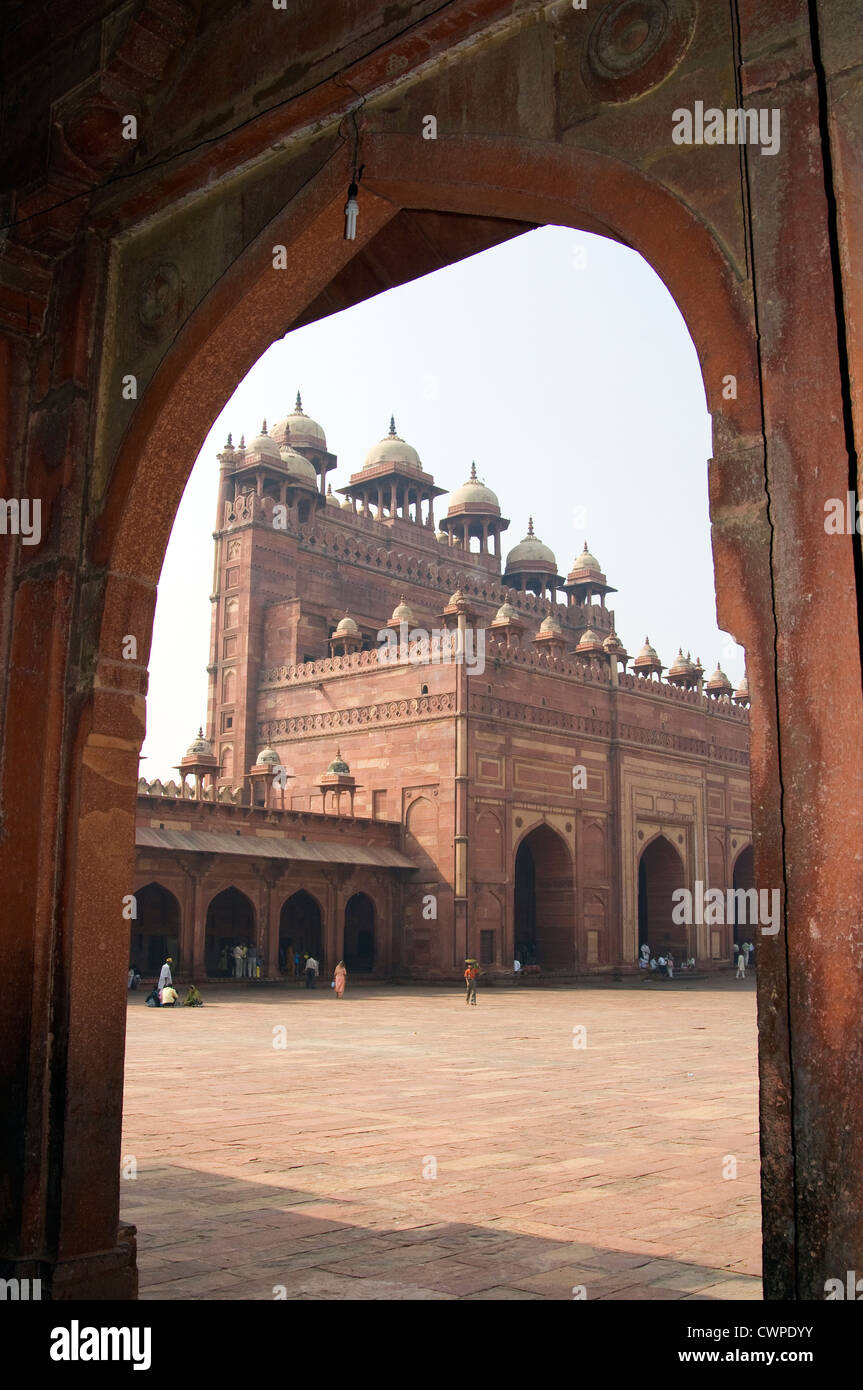 Jama Masjid Mosque, Buland Darwaza Gate, Fatehpur Sikri, Uttar Pradesh, India Stock Photo