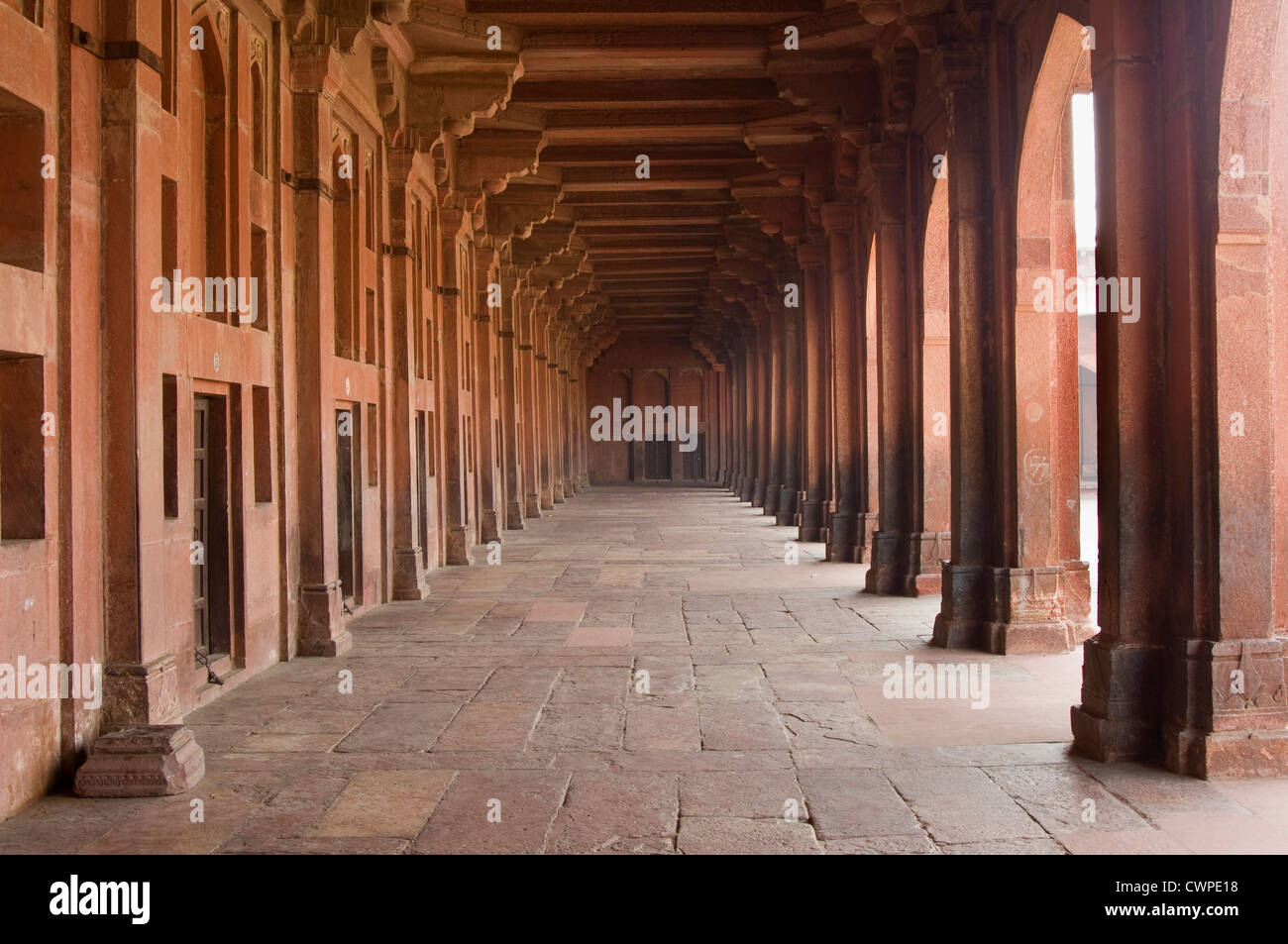 Prayer Hall, Jama Masjid Mosque, Fatehpur Sikri, Uttar Pradesh, India Stock Photo