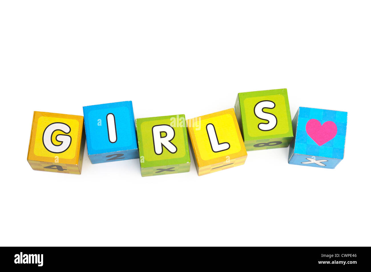 Word Girls Stock Photo