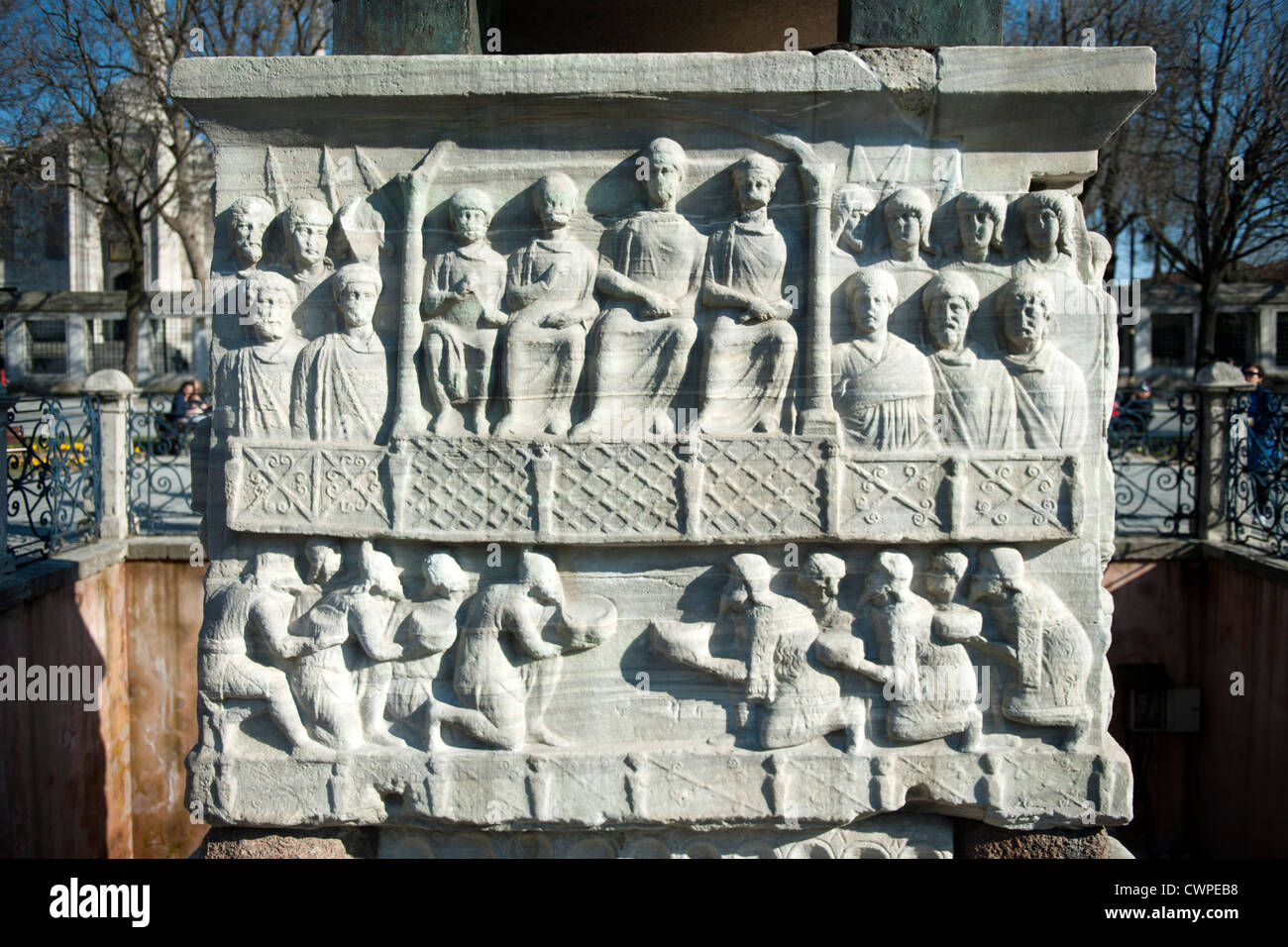 Türkei, Istanbul, At Meydani, Hippodrom, ägyptischer Obelisk von Theodosius Stock Photo