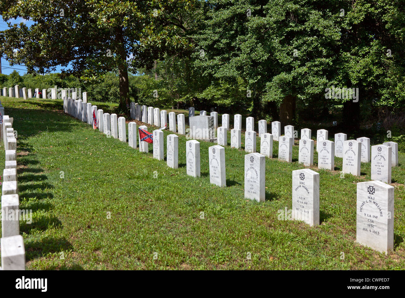 Graves of Confederate Soldiers that died at Gettysburg, buried at