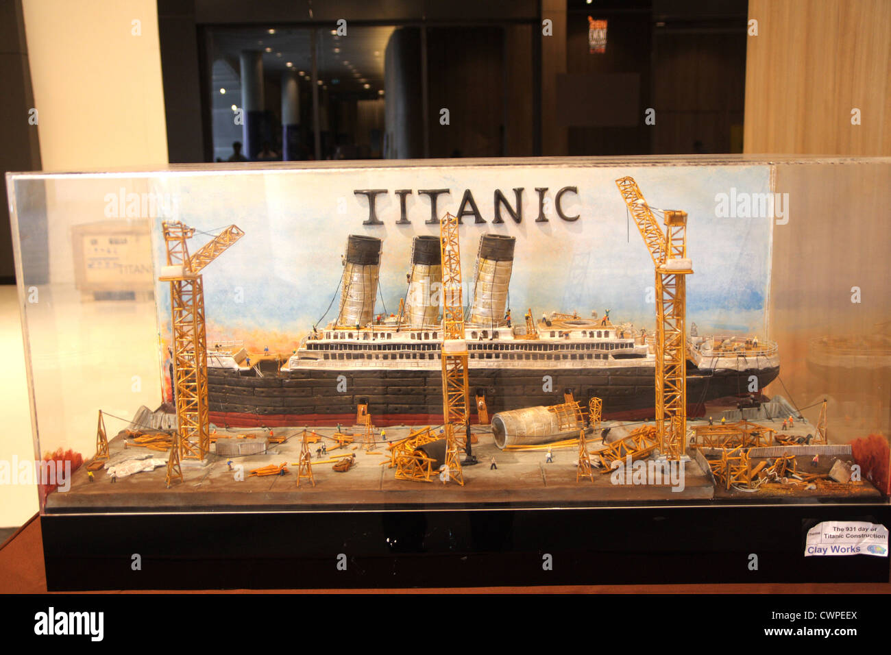 Titanic clay model display in Titanic 100th anniversary exhibition 2012 ...