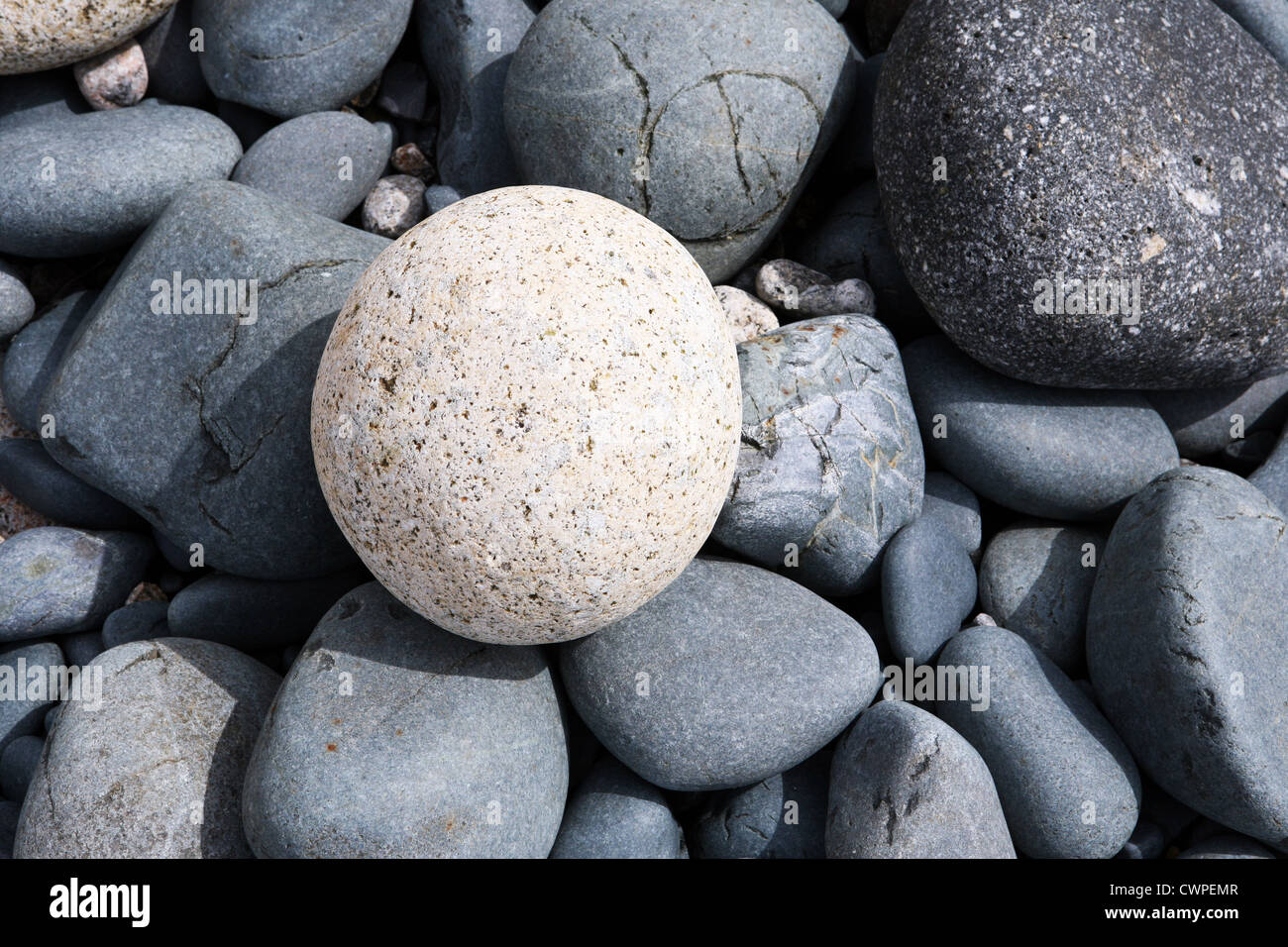 Pebbles at Progo, near Gribba point, Cape-Cornwall Cornwall England UK GB Stock Photo