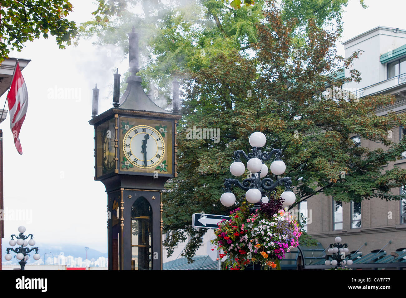 Steam Clock at Gastown in Vancouver British Columbia Canada Stock Photo