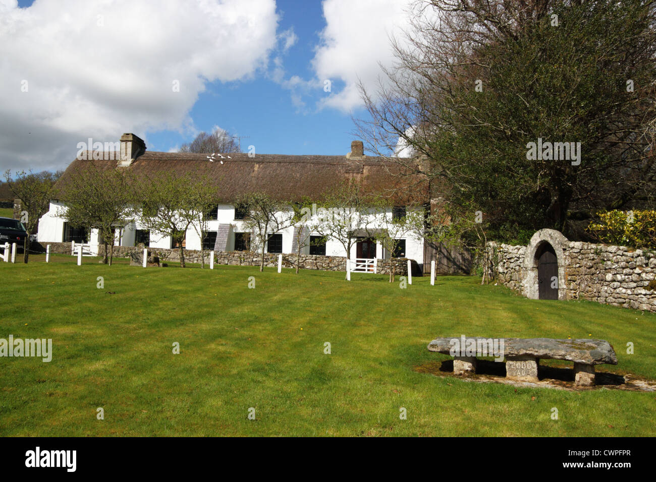Village green, Manaton, Dartmoor, Devon Stock Photo Alamy