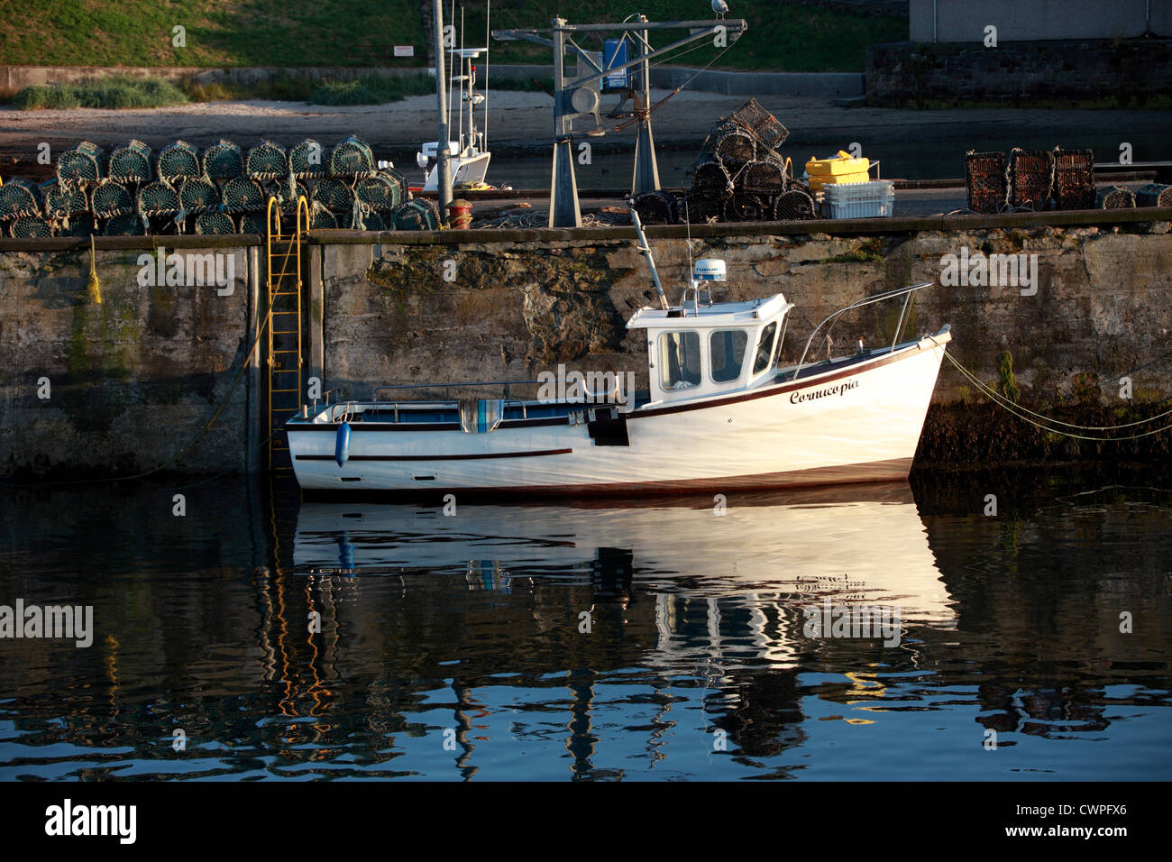 Seahouses Harbour Fishing Boats Northumberland Stock Photos & Seahouses ...