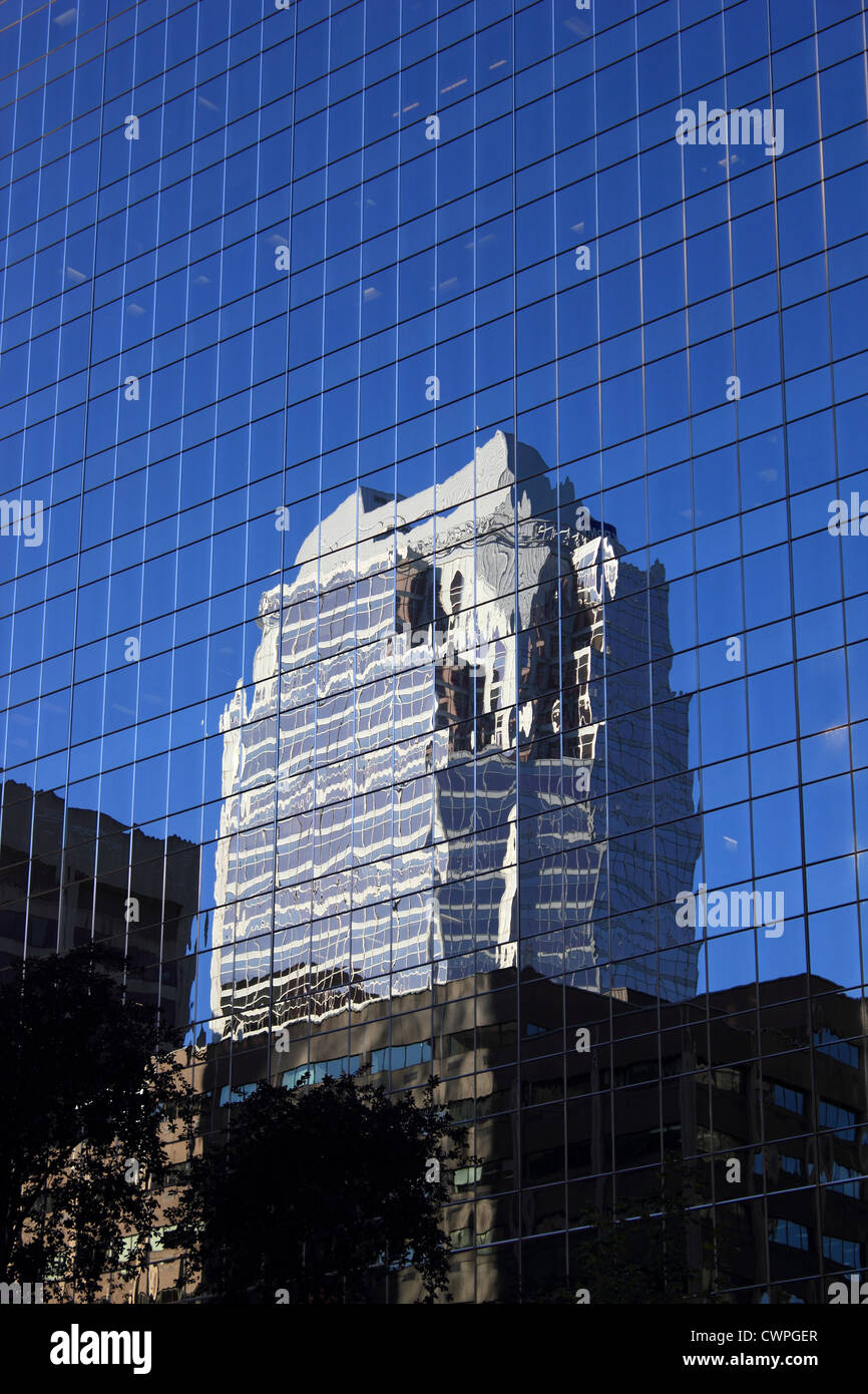 Canada, Québec, Montréal, skyscraper, reflexion Stock Photo