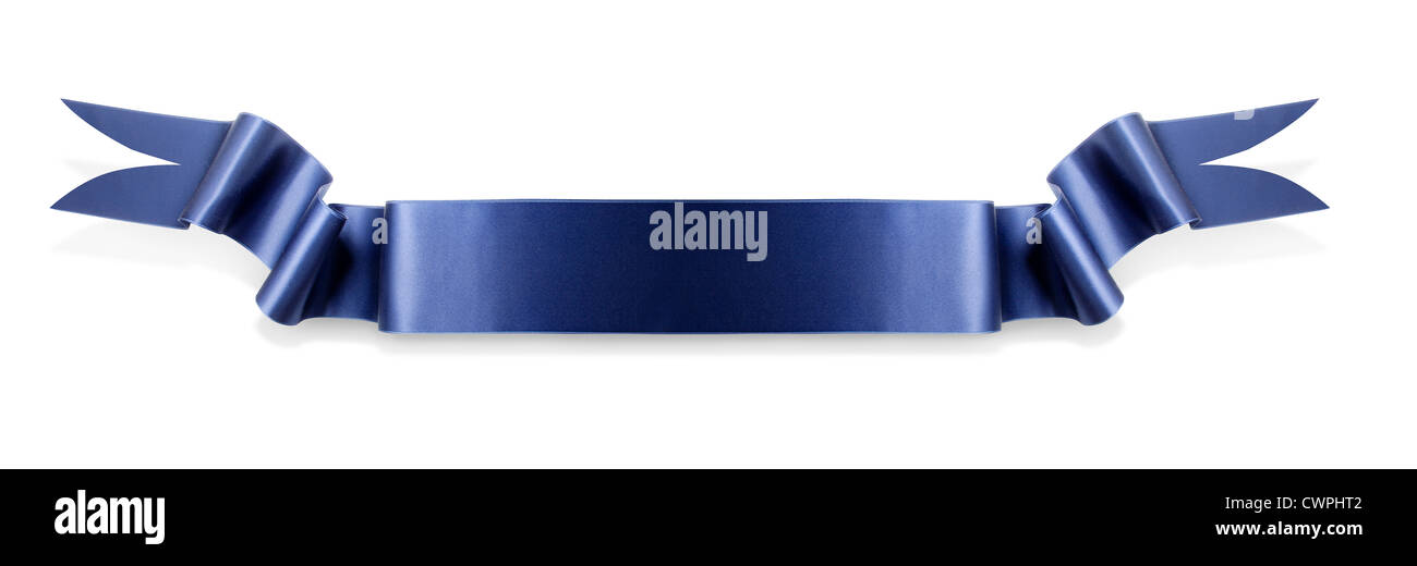 Blue ribbon banner Stock Photo - Alamy