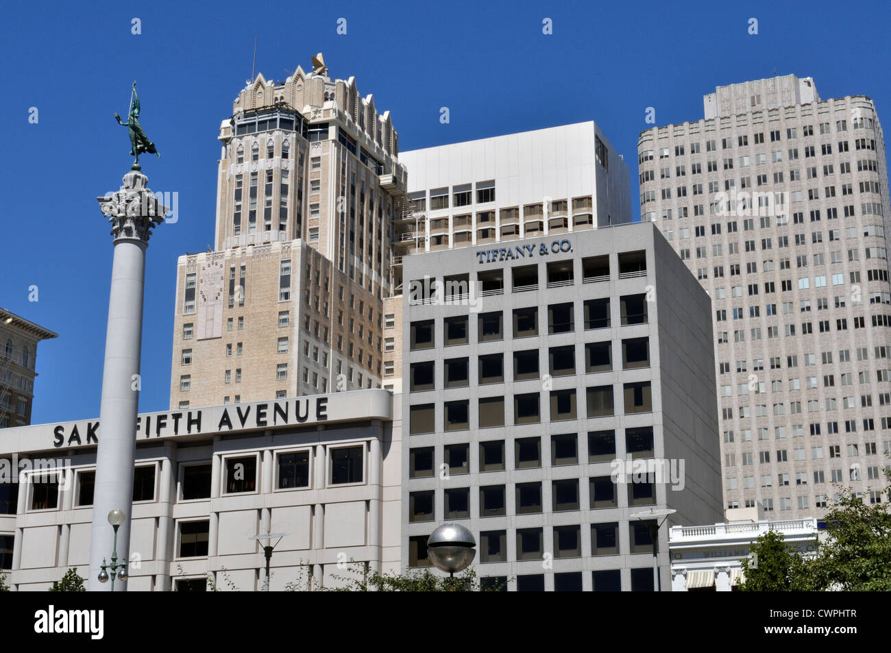 Union Square, Tiffany, Saks Fifth Avenue, downtown, San Francisco