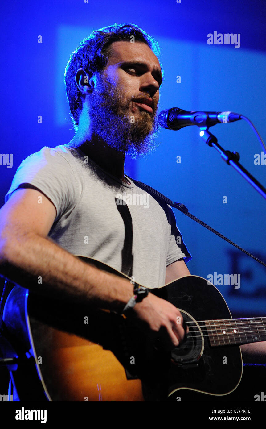 MADRID, SPAIN - JUNE 23: James Vincent McMorrow band performs at Dia de la Musica Festival on June 23, 2012 in Madrid, Spain. Stock Photo