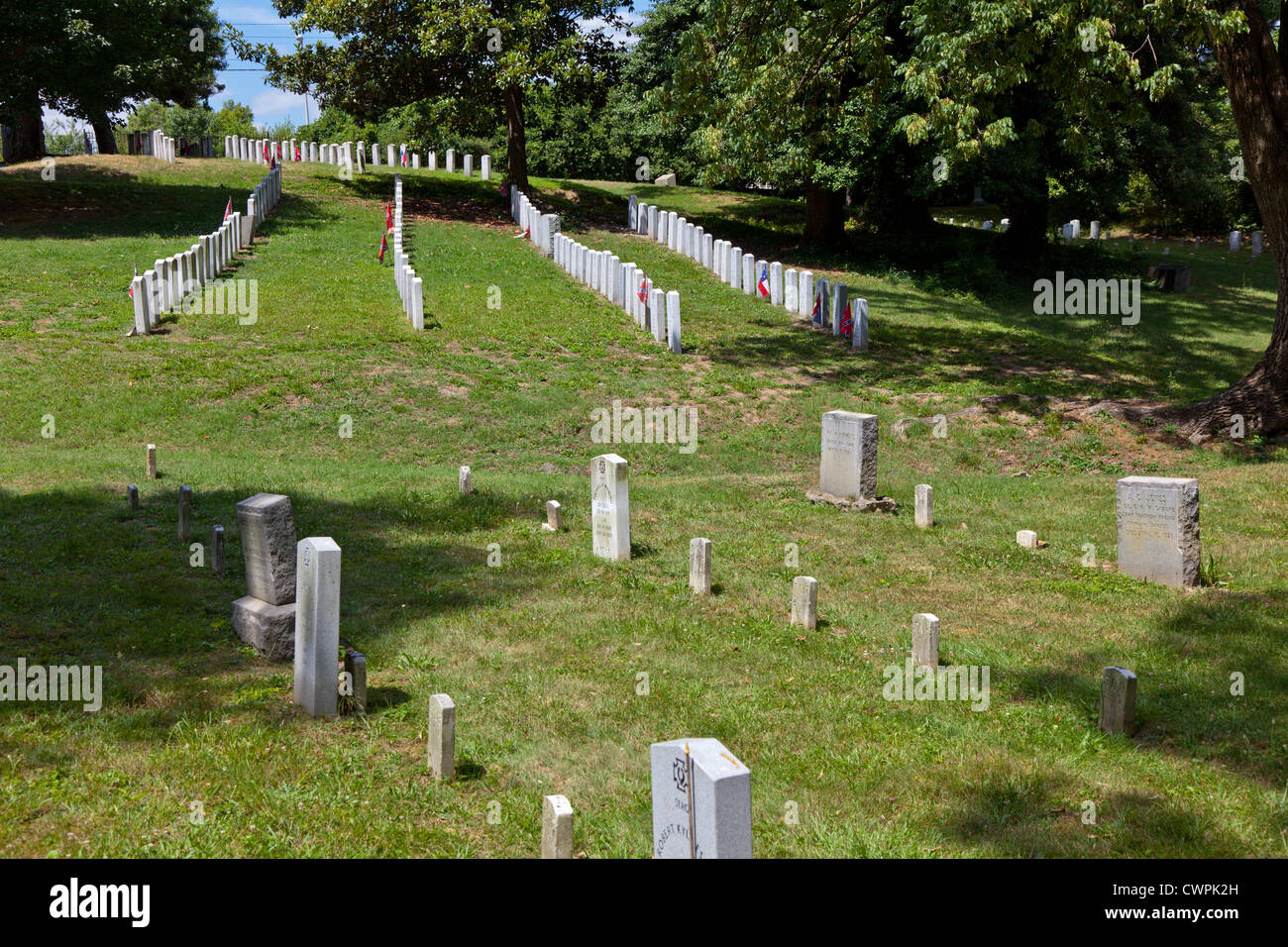 Graves of Confederate Soldiers that died at Gettysburg, buried at
