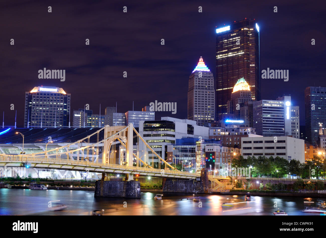 Skyscrapers in downtown PIttsburgh, Pennsylvania, USA. Stock Photo