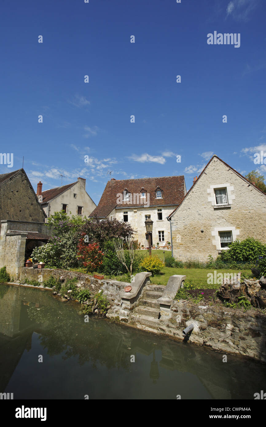 Montrésor, commune in the Indre-et-Loire department in central France, listed as one of the Most beautiful villages in France Stock Photo