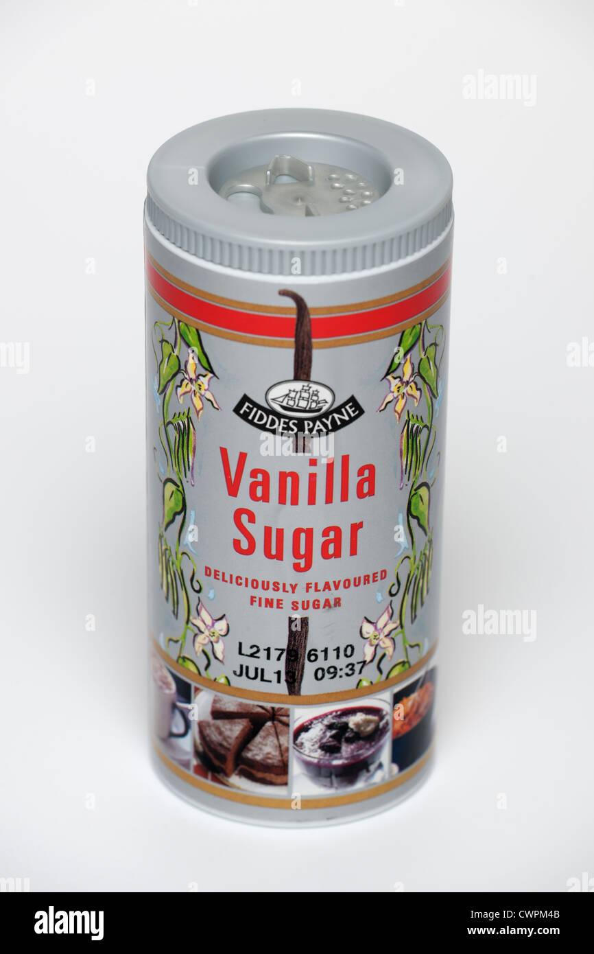 Shaker container of Vanilla Sugar from Fiddes Payne Stock Photo